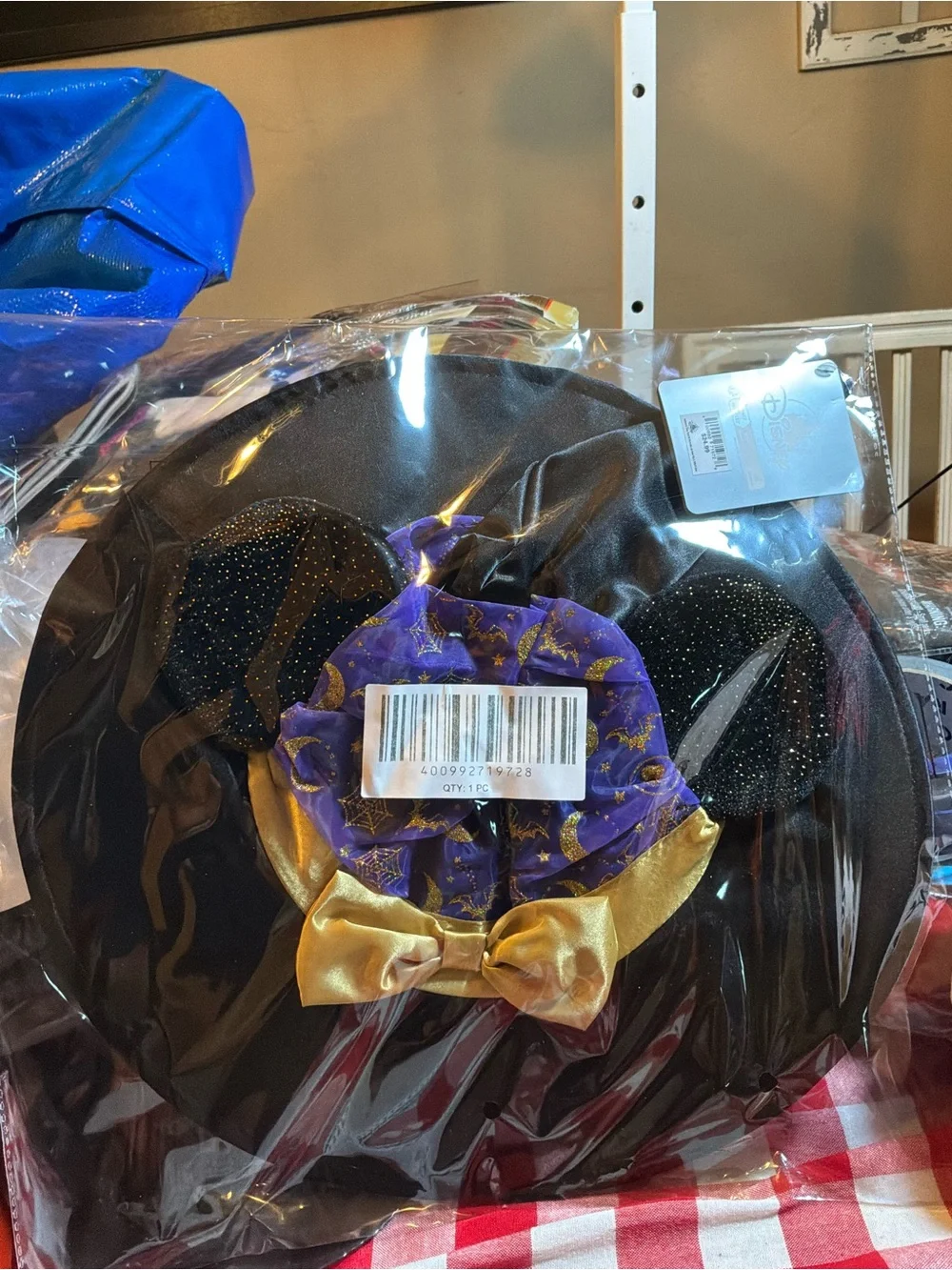 Disney parks Minnie Mouse witch hat one size -NEW